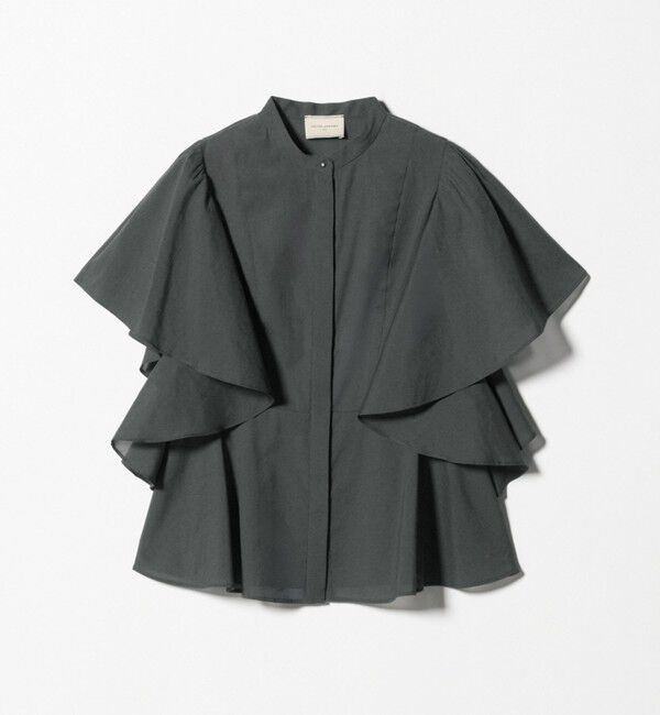 UNITED ARROWS「オーガンジー ペプラム フレア ブラウス ‐ウォッシャブル‐」|シャツ・ブラウス|