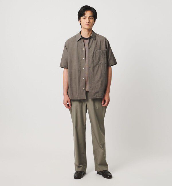 UNITED ARROWS「ウール/ナイロン アルバトロス ワンピースカラー ショートスリーブシャツ」|シャツ・ブラウス|