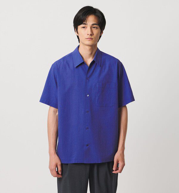 UNITED ARROWS「ウール/ナイロン アルバトロス ワンピースカラー ショートスリーブシャツ」|シャツ・ブラウス|