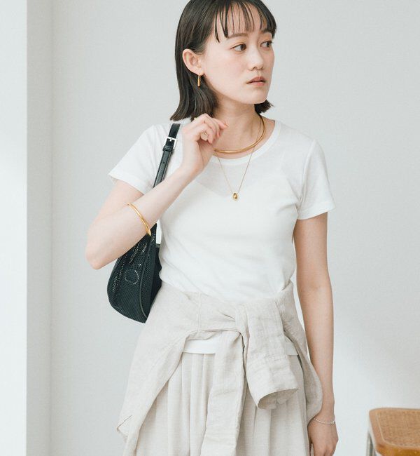  「【すっきり見え】コンパクトフライスTee」|Tシャツ・カットソー|