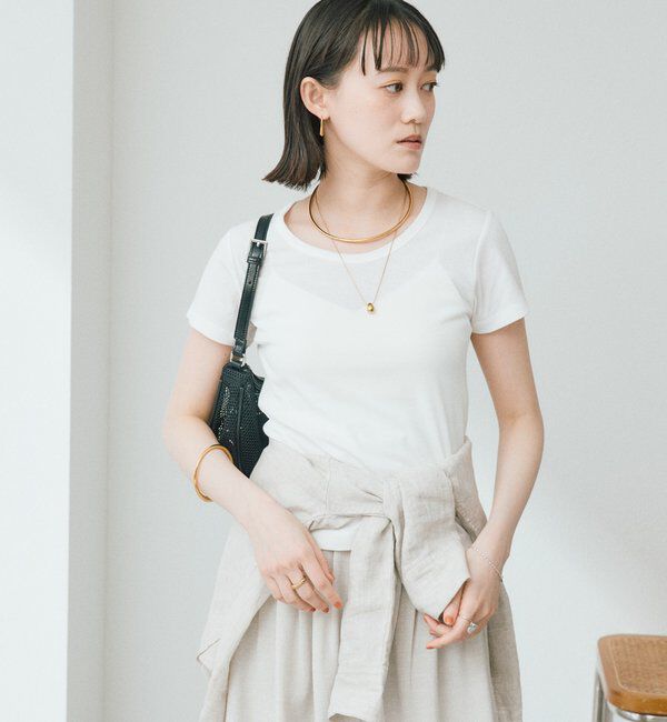  「【すっきり見え】コンパクトフライスTee」|Tシャツ・カットソー|