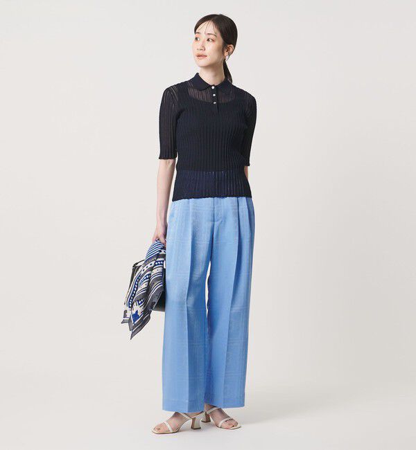 UNITED ARROWS「バンダナ 2タック ワイドパンツ ‐ウォッシャブル‐」|チノ|