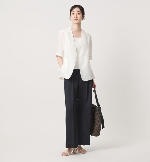 UNITED ARROWS「バンダナ 2タック ワイドパンツ ‐ウォッシャブル‐」|チノ|