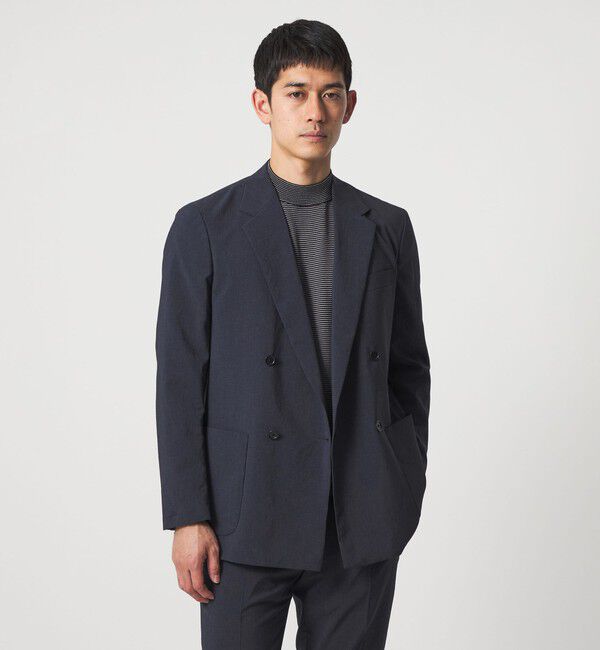 UNITED ARROWS「ポリエステル T＆T ダブル 4ボタン テーラードジャケット UA COZY ウォッシャブル ヨコストレッチ」|テーラードジャケット|
