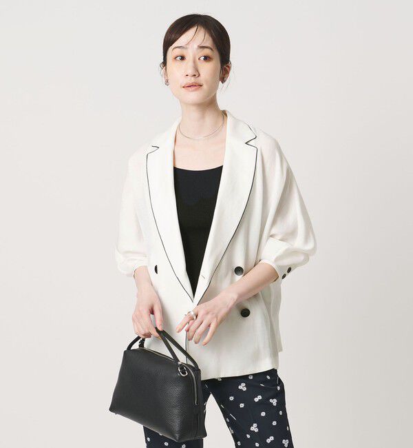 UNITED ARROWS「パイピング ドルマン ブラウス ジャケット ‐ウォッシャブル‐」|テーラードジャケット|