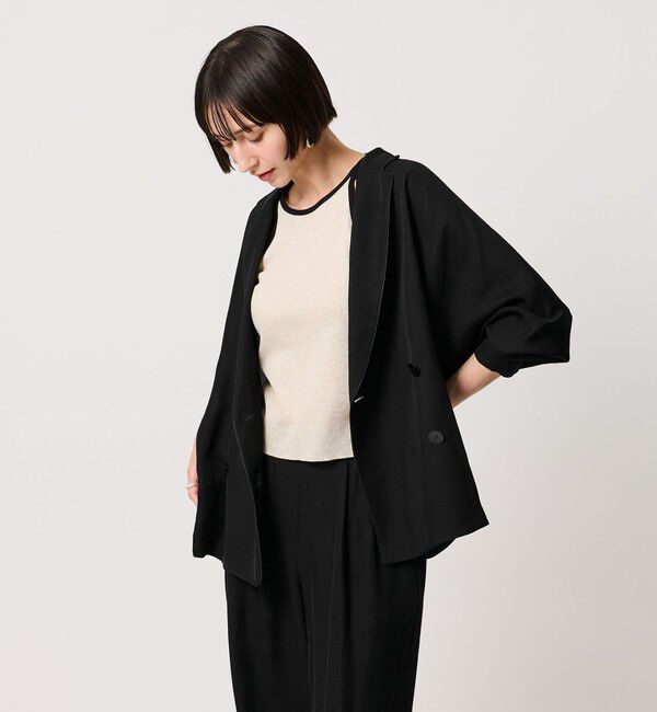 UNITED ARROWS「パイピング ドルマン ブラウス ジャケット ‐ウォッシャブル‐」|テーラードジャケット|