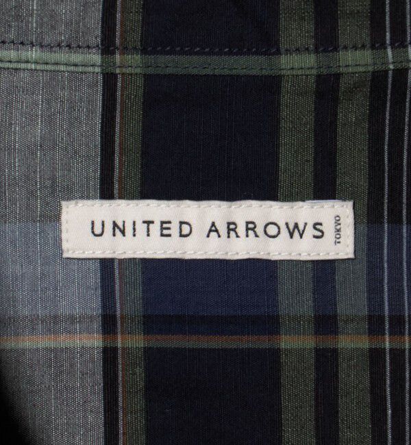 UNITED ARROWS「コットン/リネン ダークマドラスチェック オープンカラーシャツ」|シャツ・ブラウス|