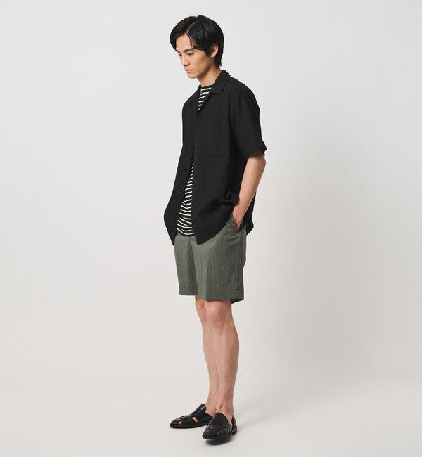 UNITED ARROWS「ウール/ナイロン アルバトロス ワンピースカラー ショートスリーブシャツ」|シャツ・ブラウス|