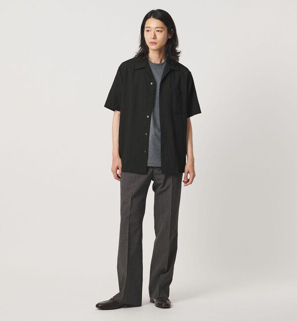 UNITED ARROWS「ウール/ナイロン アルバトロス ワンピースカラー ショートスリーブシャツ」|シャツ・ブラウス|