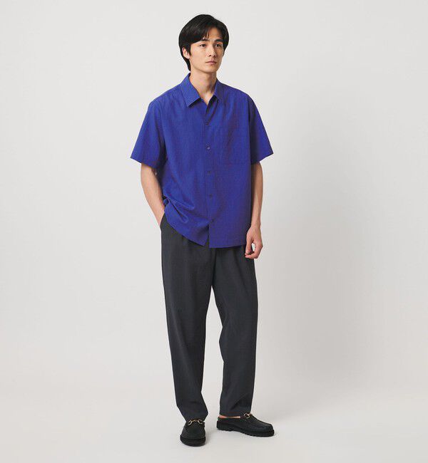 UNITED ARROWS「ウール/ナイロン アルバトロス ワンピースカラー ショートスリーブシャツ」|シャツ・ブラウス|
