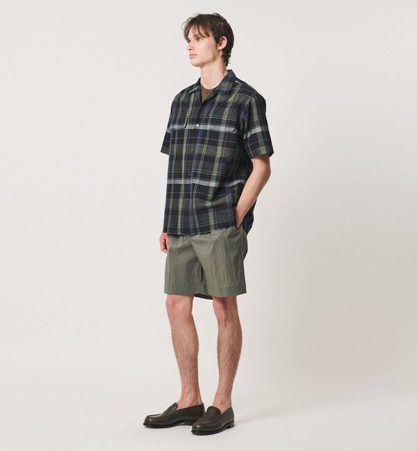 UNITED ARROWS「ワッシャーナイロン 2プリーツ サイドアジャスター ショーツ 撥水 ヨコストレッチ」|その他|