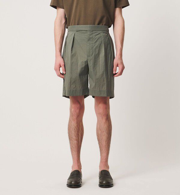 UNITED ARROWS「ワッシャーナイロン 2プリーツ サイドアジャスター ショーツ 撥水 ヨコストレッチ」|その他|