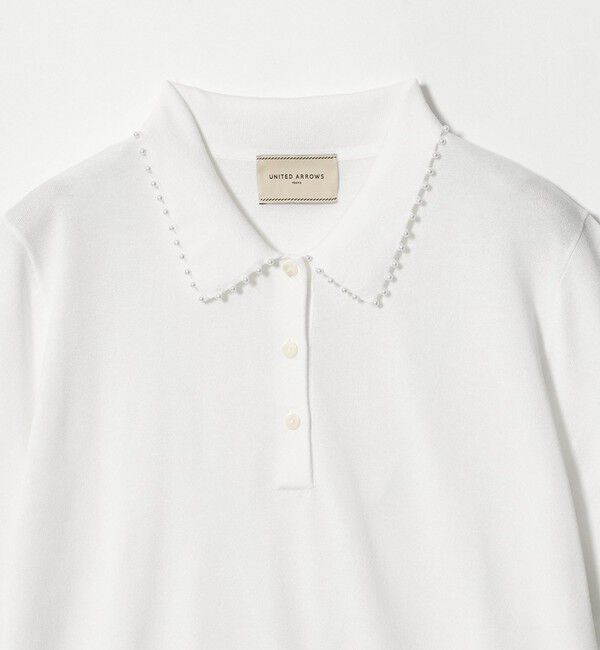 UNITED ARROWS「パールライク ポロニット ‐ウォッシャブル‐」|ニット・セーター|