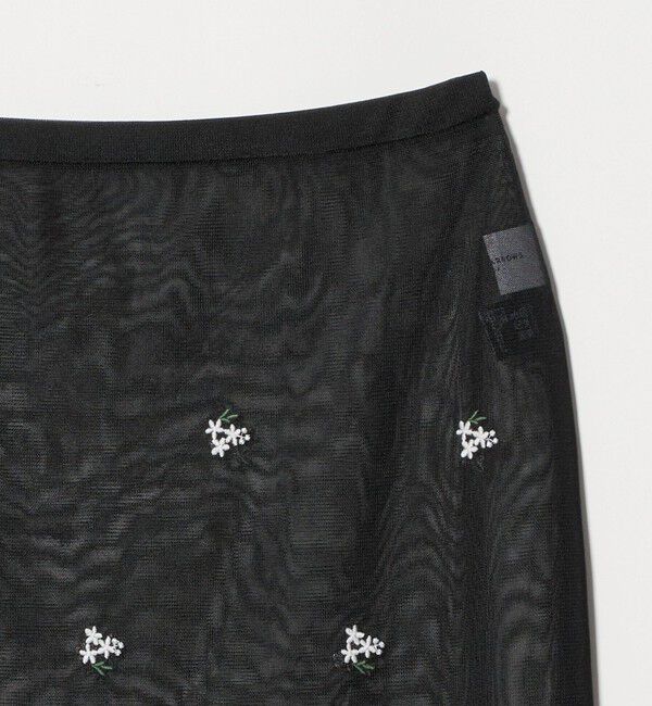 UNITED ARROWS「シアー フラワー スカート」|タイト|
