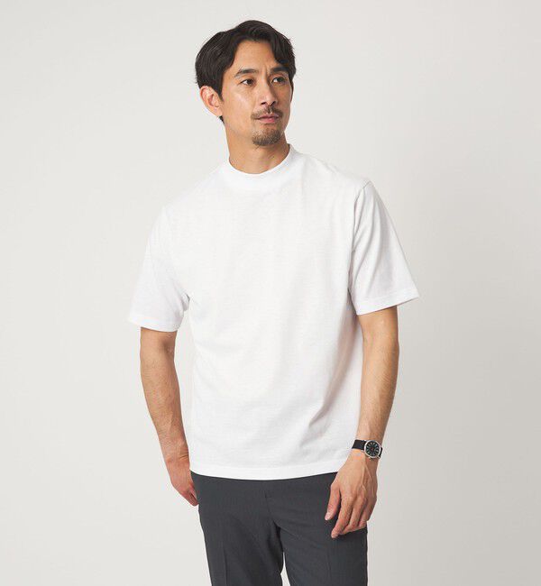 UNITED ARROWS green label relaxing「【WEB限定】JUST fit デイリー モック 半袖 Ｔシャツ カットソー -吸水速乾・抗菌-」|Tシャツ・カットソー|