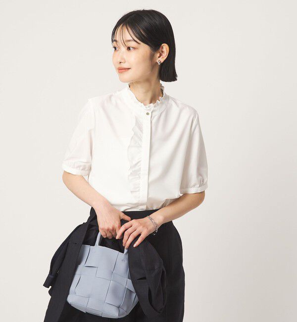 UNITED ARROWS green label relaxing「フリル ディテール ショートスリーブ ブラウス」|シャツ・ブラウス|