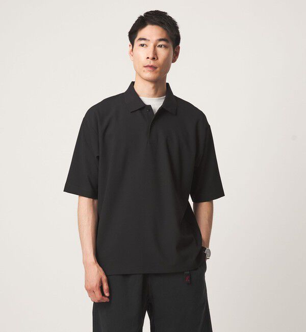UNITED ARROWS green label relaxing「KIVANC 半袖 ポロシャツ」|ポロシャツ|BLACK