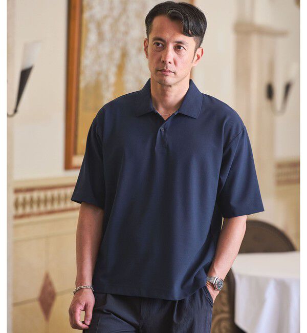 UNITED ARROWS green label relaxing「KIVANC 半袖 ポロシャツ」|ポロシャツ|NAVY