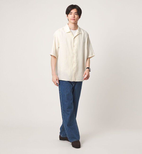 UNITED ARROWS green label relaxing「リネン ポプリン オープンカラー 半袖 シャツ」|シャツ・ブラウス|