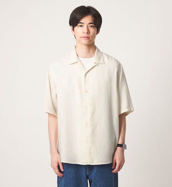 UNITED ARROWS green label relaxing「リネン ポプリン オープンカラー 半袖 シャツ」|シャツ・ブラウス|