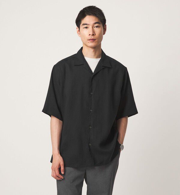 UNITED ARROWS green label relaxing「リネン ポプリン オープンカラー 半袖 シャツ」|シャツ・ブラウス|