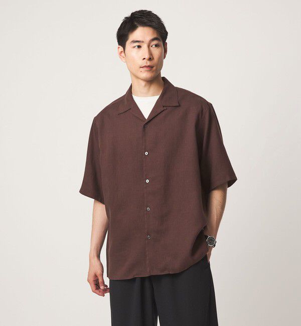 UNITED ARROWS green label relaxing「リネン ポプリン オープンカラー 半袖 シャツ」|シャツ・ブラウス|
