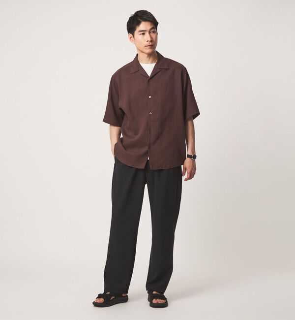 UNITED ARROWS green label relaxing「リネン ポプリン オープンカラー 半袖 シャツ」|シャツ・ブラウス|