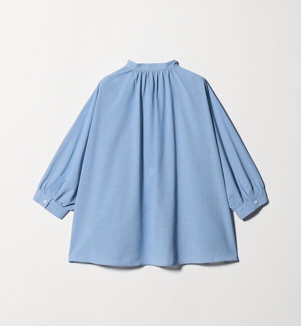UNITED ARROWS green label relaxing「【WEB限定】＜at ease＞ノーカラー ギャザー ブラウス UVカット 通気性」|シャツ・ブラウス|