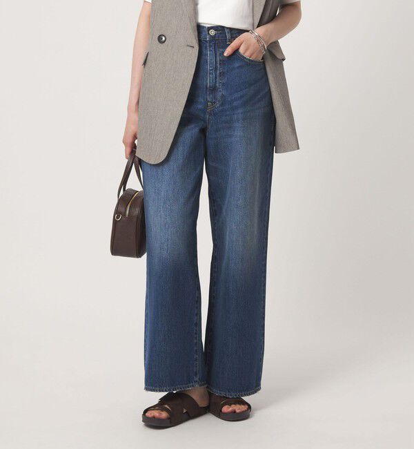 UNITED ARROWS green label relaxing「［size SHORT/TALLあり］ワイド デニム パンツ」|デニム|