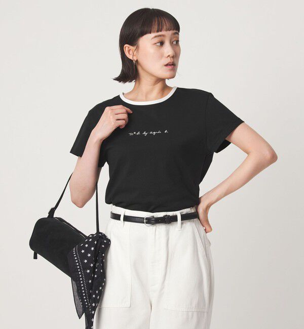 UNITED ARROWS green label relaxing「＜To b. by agnes b.コラボ＞ロゴ リンガー Tシャツ」|Tシャツ・カットソー|