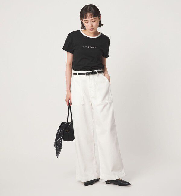 UNITED ARROWS green label relaxing「＜To b. by agnes b.コラボ＞ロゴ リンガー Tシャツ」|Tシャツ・カットソー|