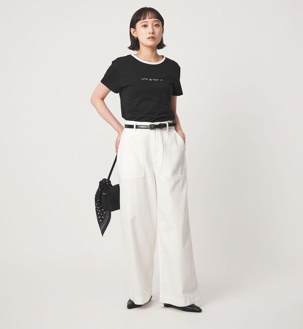 UNITED ARROWS green label relaxing「＜To b. by agnes b.コラボ＞ロゴ リンガー Tシャツ」|Tシャツ・カットソー|