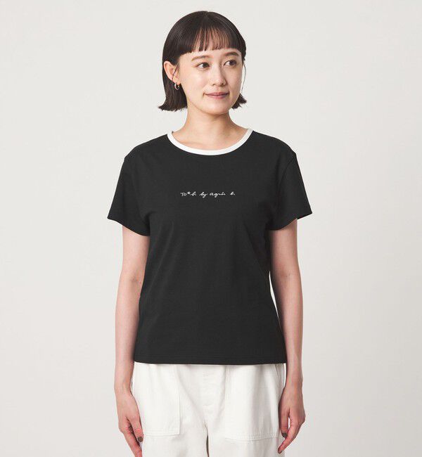 UNITED ARROWS green label relaxing「＜To b. by agnes b.コラボ＞ロゴ リンガー Tシャツ」|Tシャツ・カットソー|