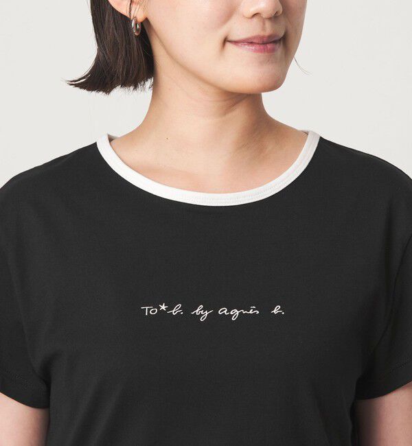 UNITED ARROWS green label relaxing「＜To b. by agnes b.コラボ＞ロゴ リンガー Tシャツ」|Tシャツ・カットソー|