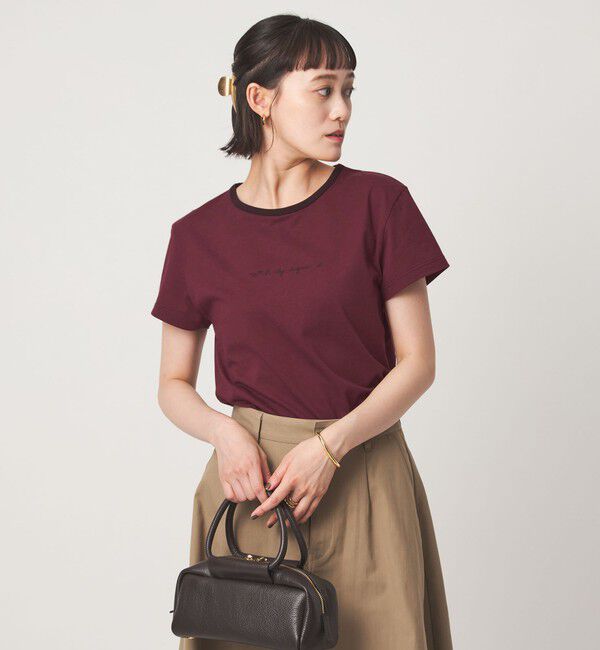 UNITED ARROWS green label relaxing「＜To b. by agnes b.コラボ＞ロゴ リンガー Tシャツ」|Tシャツ・カットソー|