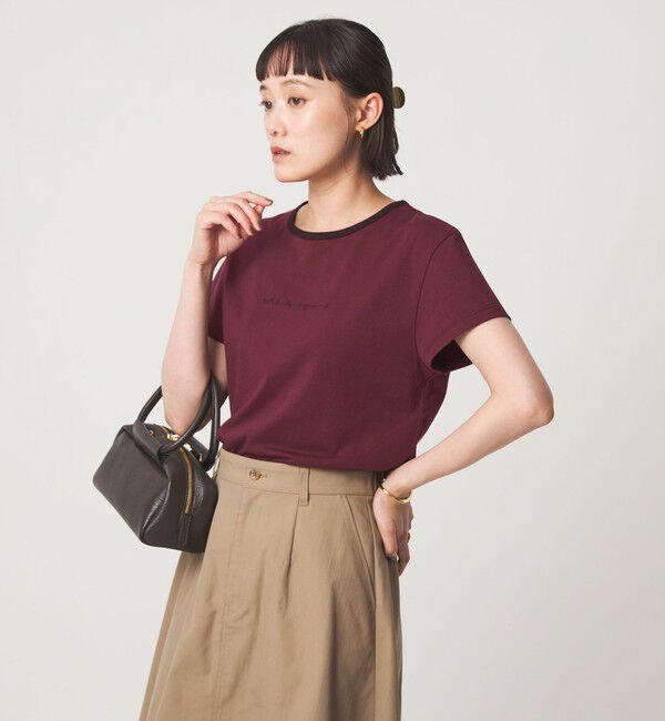 UNITED ARROWS green label relaxing「＜To b. by agnes b.コラボ＞ロゴ リンガー Tシャツ」|Tシャツ・カットソー|