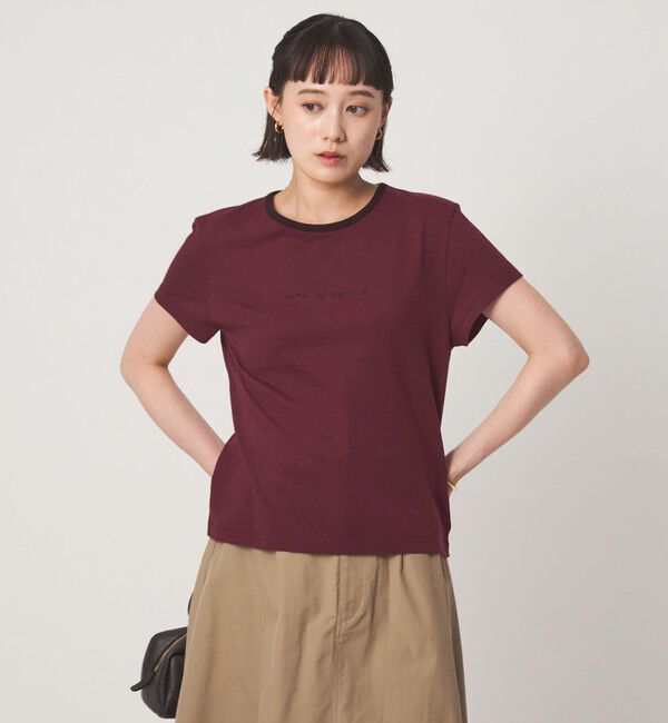 UNITED ARROWS green label relaxing「＜To b. by agnes b.コラボ＞ロゴ リンガー Tシャツ」|Tシャツ・カットソー|