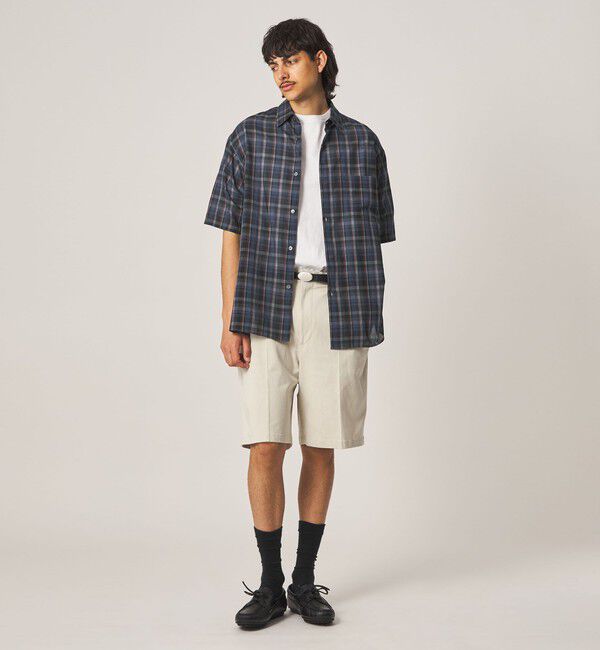 STEVEN ALAN「＜Steven Alan＞ マドラスチェック レギュラーカラー ショートスリーブ シャツ BOX」|シャツ・ブラウス|