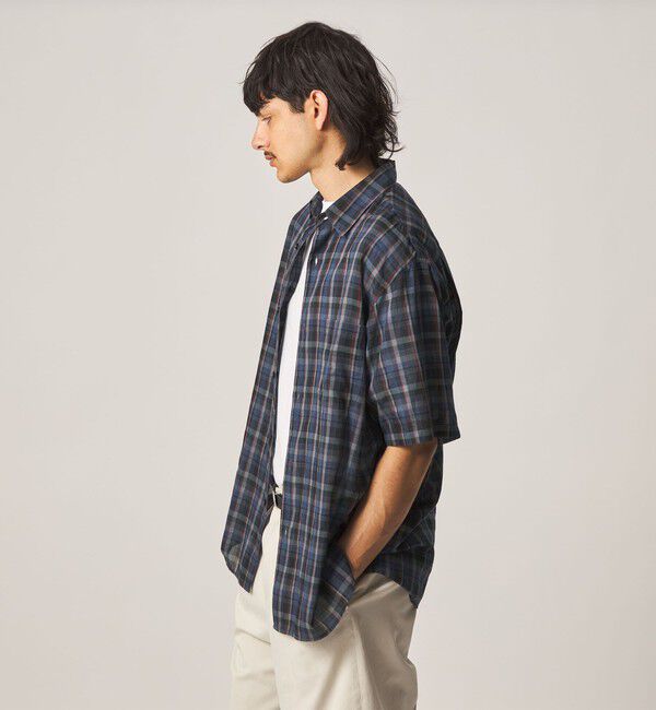STEVEN ALAN「＜Steven Alan＞ マドラスチェック レギュラーカラー ショートスリーブ シャツ BOX」|シャツ・ブラウス|