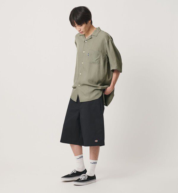 NICE WEATHER「＜NICE WEATHER＞サテン ショートスリーブシャツ」|シャツ・ブラウス|