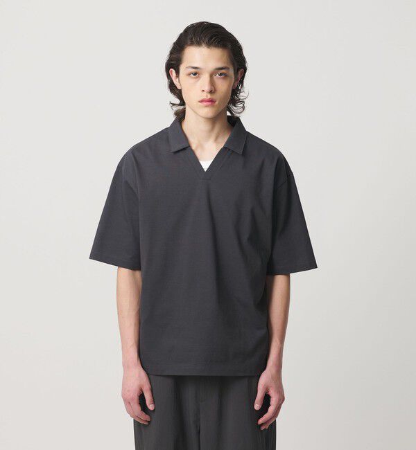 MONKEY TIME「RENU シリーズ  ジャージー スキッパー ポロシャツ」|Tシャツ・カットソー|