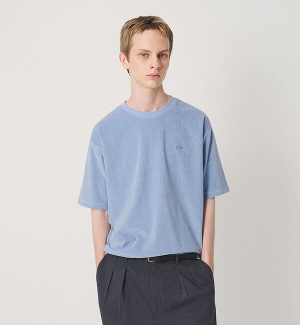 BEAUTY&YOUTH UNITED ARROWS「＜LACOSTE for BEAUTY&YOUTH＞ ワントーン パイル ショートスリーブ Tシャツ」|Tシャツ・カットソー|LT.BLUE