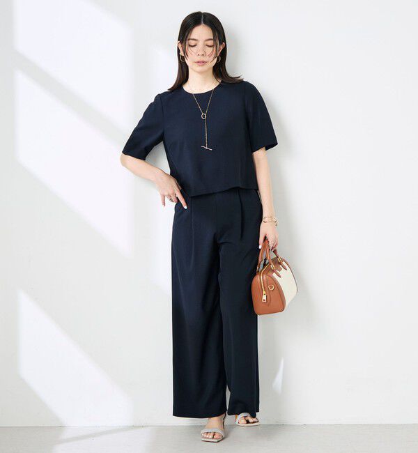 NOLLEY'S「《セットアップ対応》ウォッシャブル麻調ワイドパンツ」|その他|
