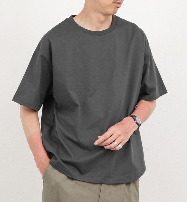 NOLLEY'S goodman「【BECシリーズ】コンパクトコーマ ワイドシルエットＴシャツ 26SS」|Tシャツ・カットソー|チャコールグレー