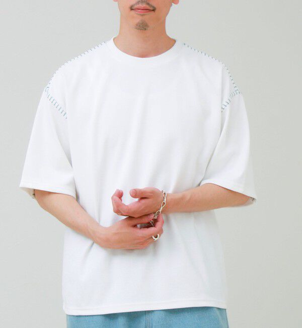 GLOSTER「【セットアップ対応】カルゼラダーステッチ クルーネックTシャツ」|Tシャツ・カットソー|