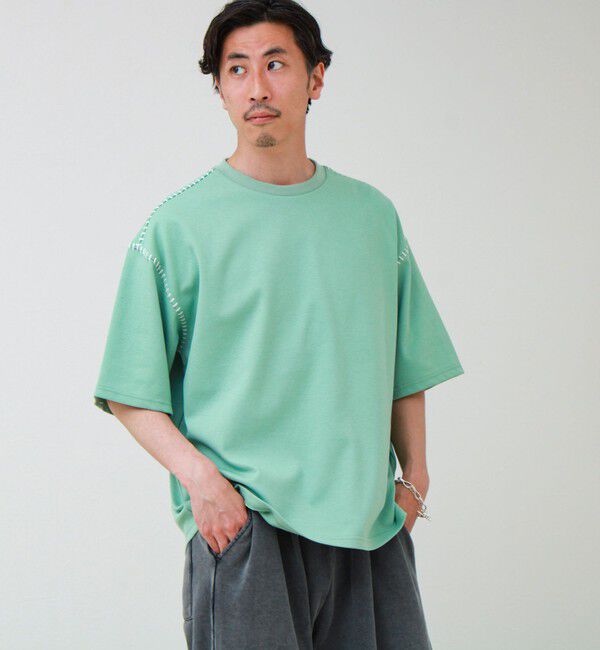 GLOSTER「【セットアップ対応】カルゼラダーステッチ クルーネックTシャツ」|Tシャツ・カットソー|