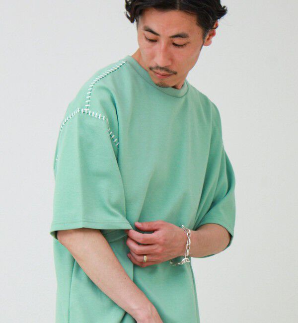 GLOSTER「【セットアップ対応】カルゼラダーステッチ クルーネックTシャツ」|Tシャツ・カットソー|