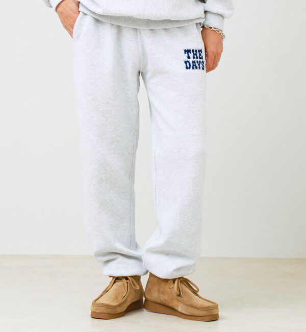 GLOSTER「【THE DAYS/ザ デイ】HIGE SWEAT PANTS 髭文字刺繍 スウェットパンツ 裏起毛」|その他|ライトグレー