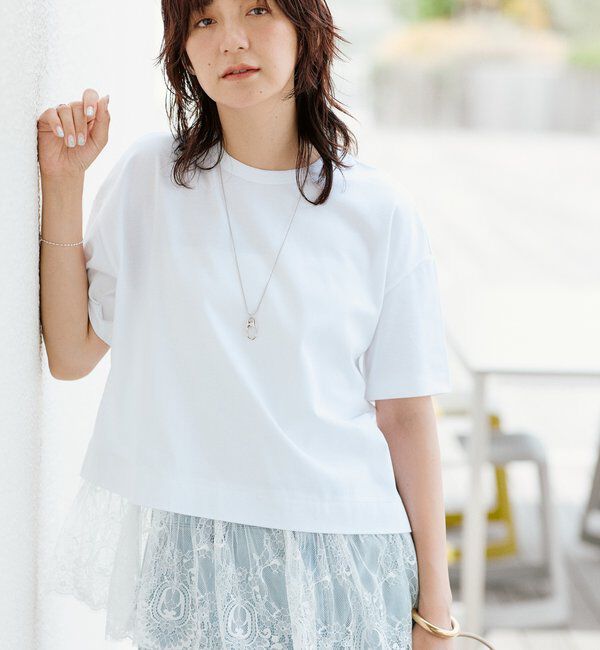  「ヘムレースカットソー」|Tシャツ・カットソー|