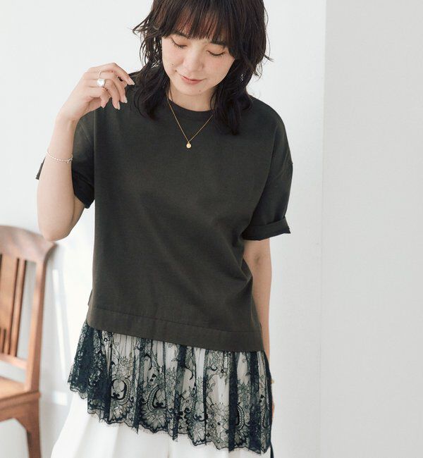 「ヘムレースカットソー」|Tシャツ・カットソー|